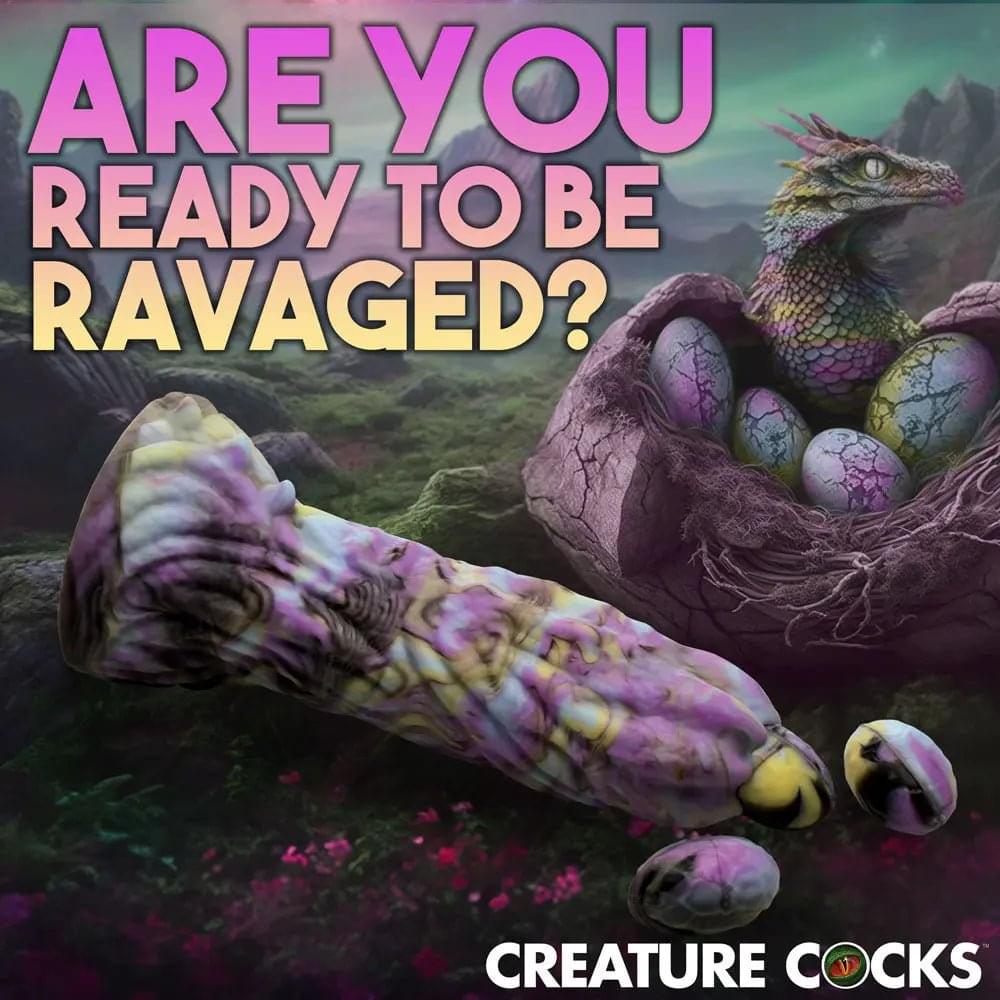 Creature Cocks Dragon Spawn - Multi- 18.5 cm Ovipositor Fantasy Dildo XR Brands Discreet Intimate Essentials.