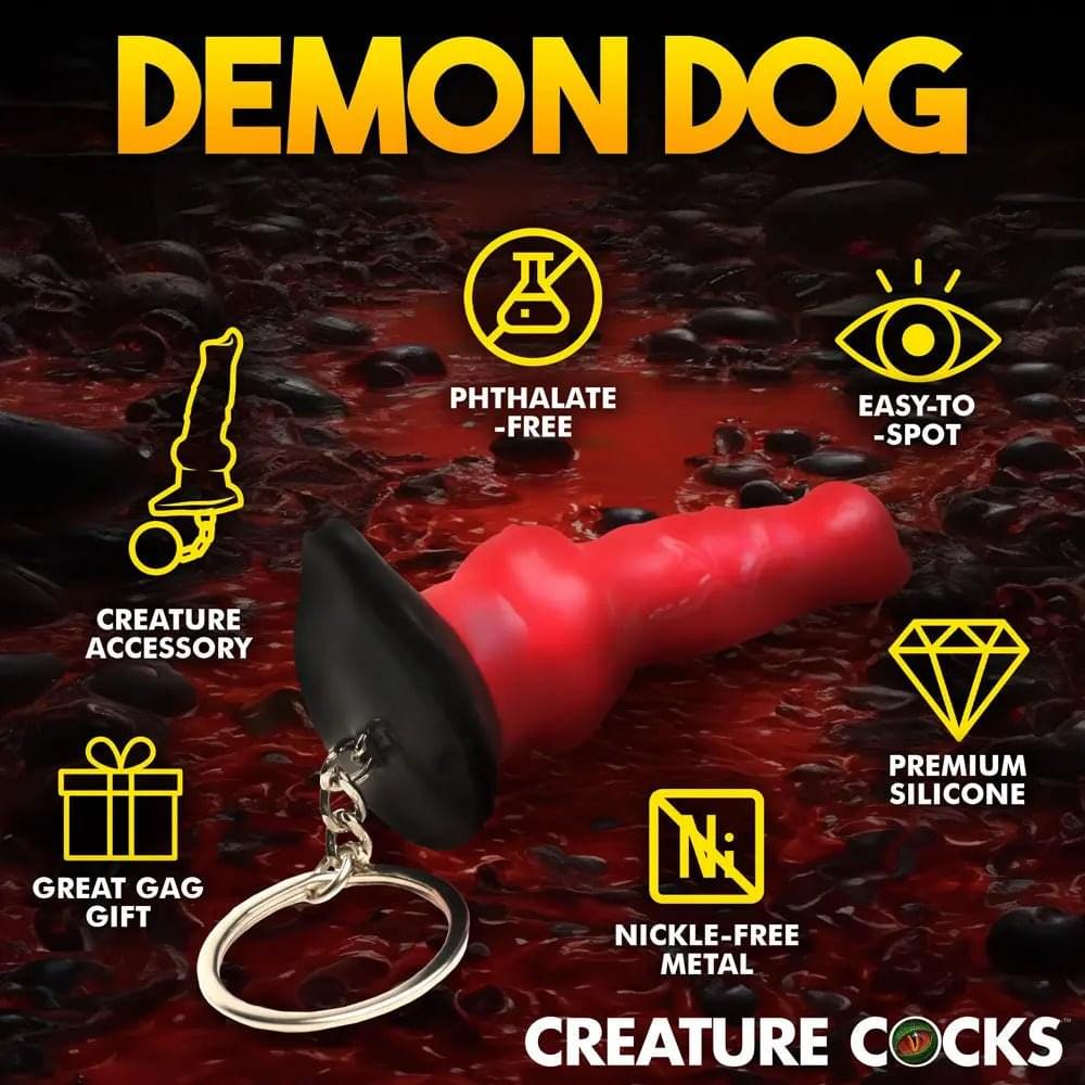 Creature Cocks Hell-Hound Keychain - Novelty Fantasy Dildo Keyring XR Brands Discreet Intimate Essentials.