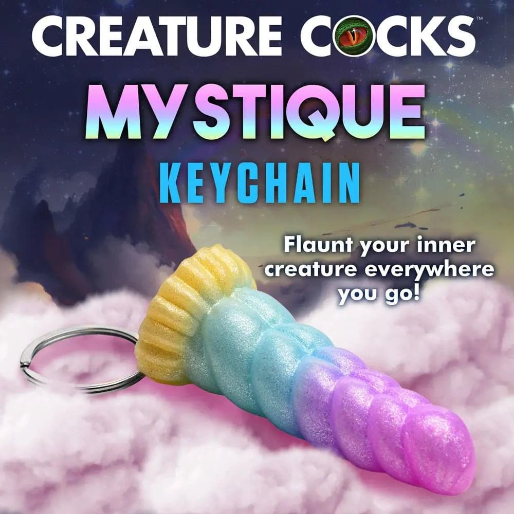 Creature Cocks Mystique Unicorn Keychain - Novelty Fantasy Dildo Keyring XR Brands Discreet Intimate Essentials.