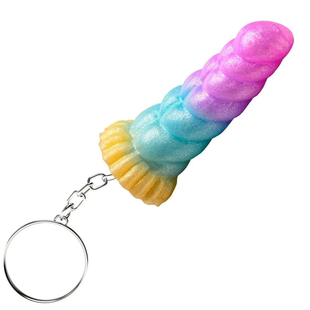 Creature Cocks Mystique Unicorn Keychain - Novelty Fantasy Dildo Keyring XR Brands Discreet Intimate Essentials.