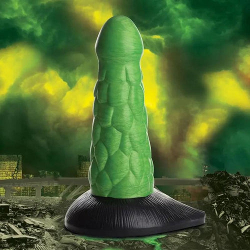 Creature Cocks Radioactive Reptile Thick Scaly Silicone Dildo -  19 cm Dildo XR Brands Discreet Intimate Essentials.