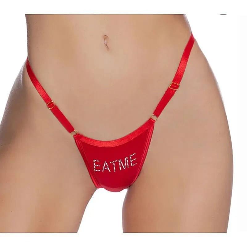 Crotchless Sexy Bling Thong Black by Playboy Lingerie from Discreet Intimate Essentials for  Lingerie, quality products at discount affordable prices.