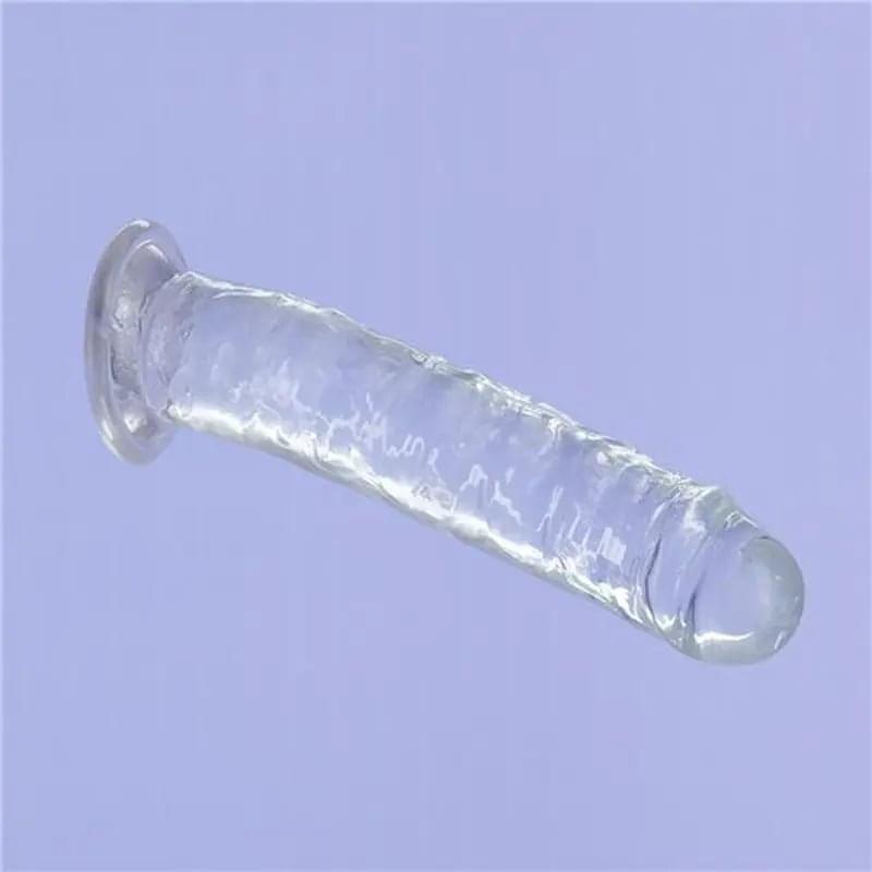 Crystal Dildo Straight 7in Clear Addiction Discreet Intimate Essentials.