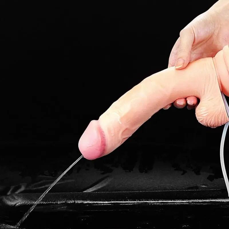 Cumming Softee Soft Ejaculation Cock 9'' with Balls -  22.9 cm Squirting Dong Lovetoy Discreet Intimate Essentials.