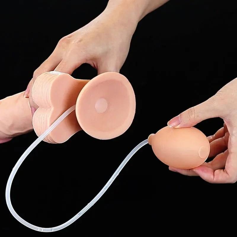 Cumming Softee Soft Ejaculation Cock 9'' with Balls -  22.9 cm Squirting Dong Lovetoy Discreet Intimate Essentials.