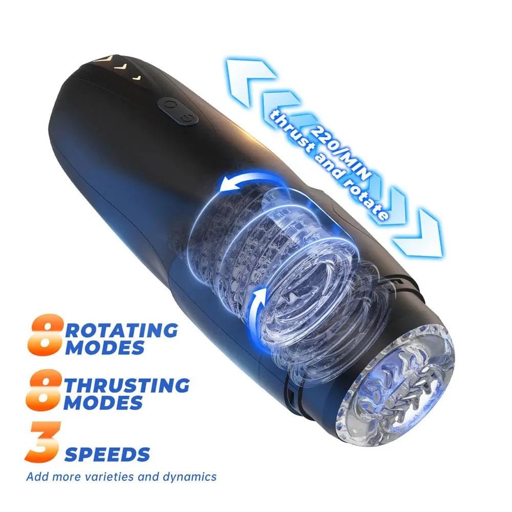 CyberSkin The Galaxy Voy - USB Rechargeable Thrusting & Rotating Auto Masturbator with Heater CyberSkin Discreet Intimate Essentials.