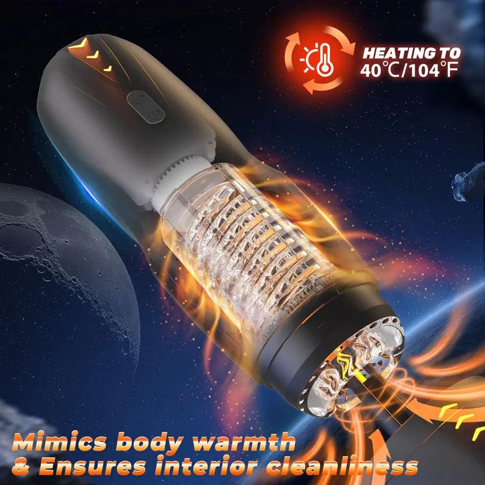 CyberSkin The Galaxy Voy - USB Rechargeable Thrusting & Rotating Auto Masturbator with Heater CyberSkin Discreet Intimate Essentials.