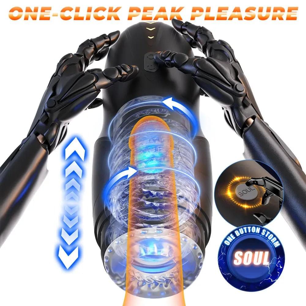 CyberSkin The Galaxy Voy - USB Rechargeable Thrusting & Rotating Auto Masturbator with Heater CyberSkin Discreet Intimate Essentials.
