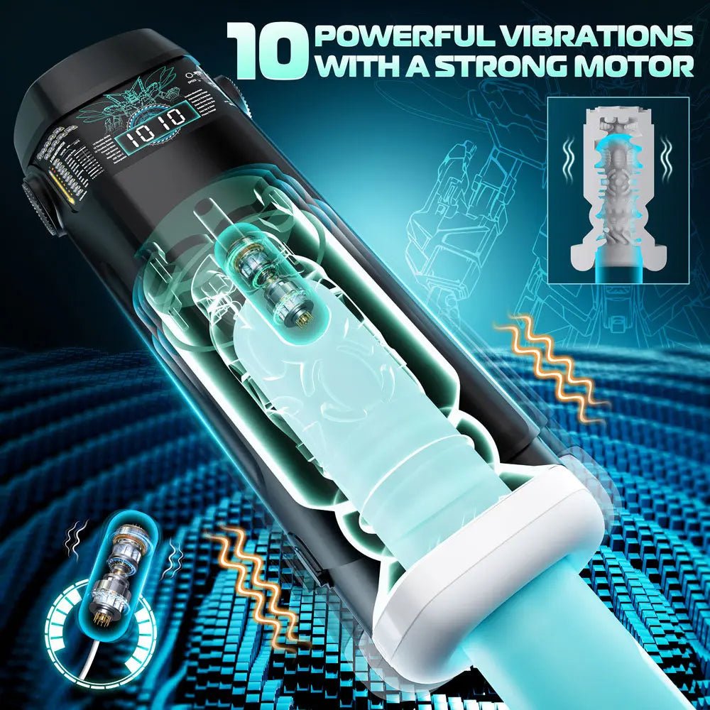 Shop affordable quality CyberSkin The Titan - USB Rechargeable Thrusting & Vibrating Auto Masturbator with Heater - Discreet Intimate Essentials - MASTURBATORS - CyberSkin