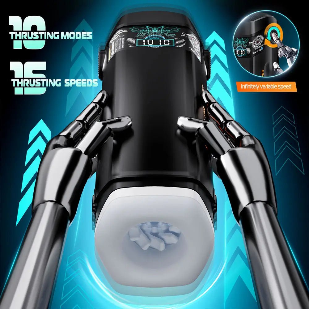 Shop affordable quality CyberSkin The Titan - USB Rechargeable Thrusting & Vibrating Auto Masturbator with Heater - Discreet Intimate Essentials - MASTURBATORS - CyberSkin