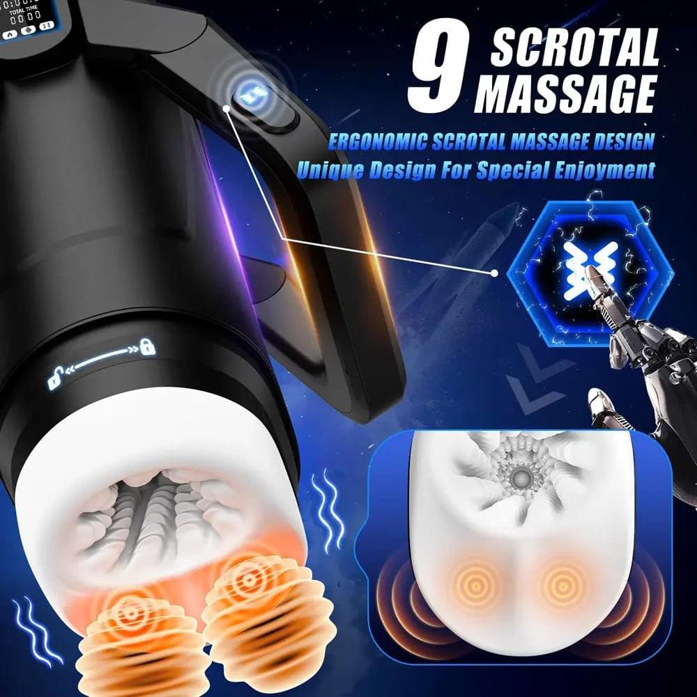 CyberSkin The Wing -  USB Rechargeable Thrusting & Massaging Auto Masturbator with Heater CyberSkin Discreet Intimate Essentials.