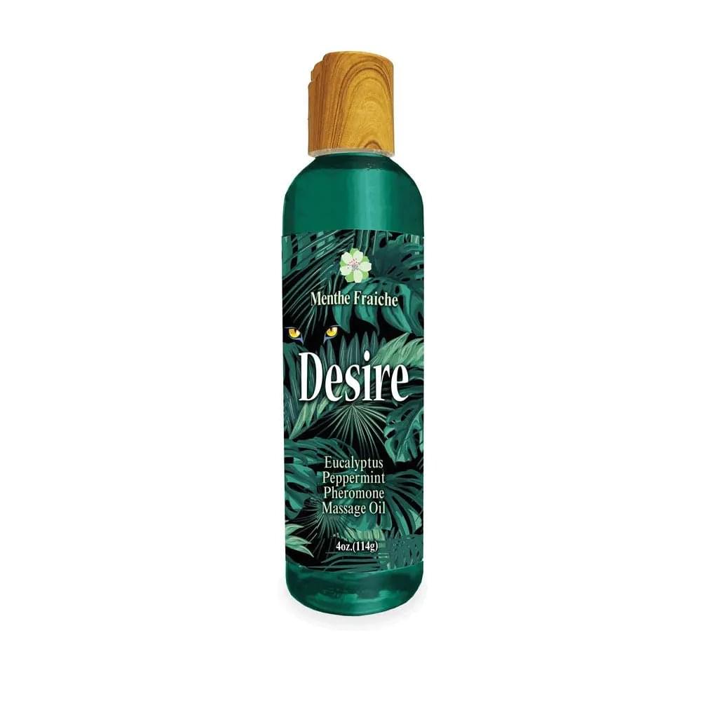Desire Pheromone Massage Oil - Eucalyptus & Peppermint Scented Pheromone Massage Oil - 118 ml Little Genie Discreet Intimate Essentials.