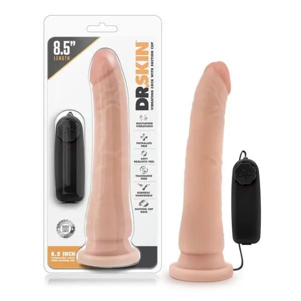 Dr. Skin 8.5'' Vibrating Realistic Cock -  21.6 cm Vibrating Dong Blush Novelties Discreet Intimate Essentials.