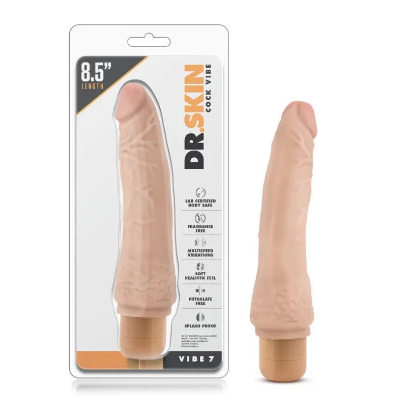 Shop affordable quality Dr. Skin Cock Vibe 7 - 8.5'' Cock - 21.6 cm Vibrating Dong - Discreet Intimate Essentials - DONGS - Blush Novelties