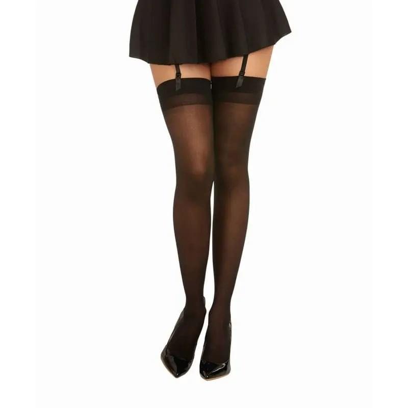 Dreamgirl Back Seam Sheer Thigh High Stockings Black Dreamgirl Discreet Intimate Essentials.