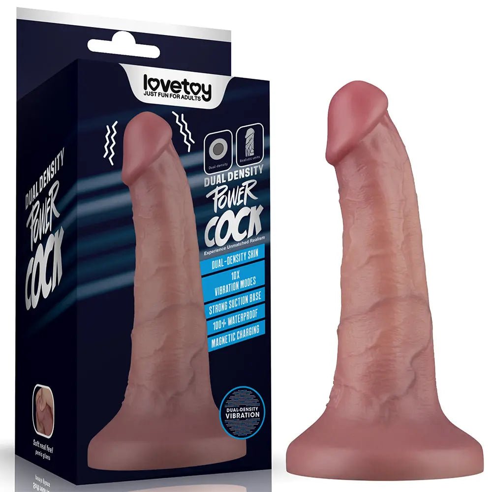 Shop affordable quality Dual Density Power Cock - 6 Inch - 16 cm USB Rechargeable Vibrating Dong - Discreet Intimate Essentials - DONGS - Lovetoy