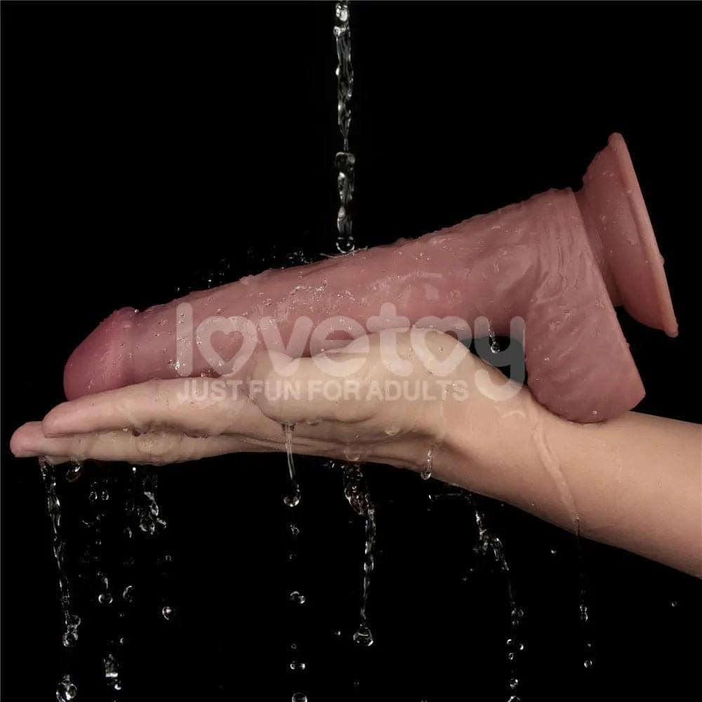 Dual Density Power Cock - 9 Inch  -  23 cm USB Rechargeable Vibrating Dildo Lovetoy Discreet Intimate Essentials.