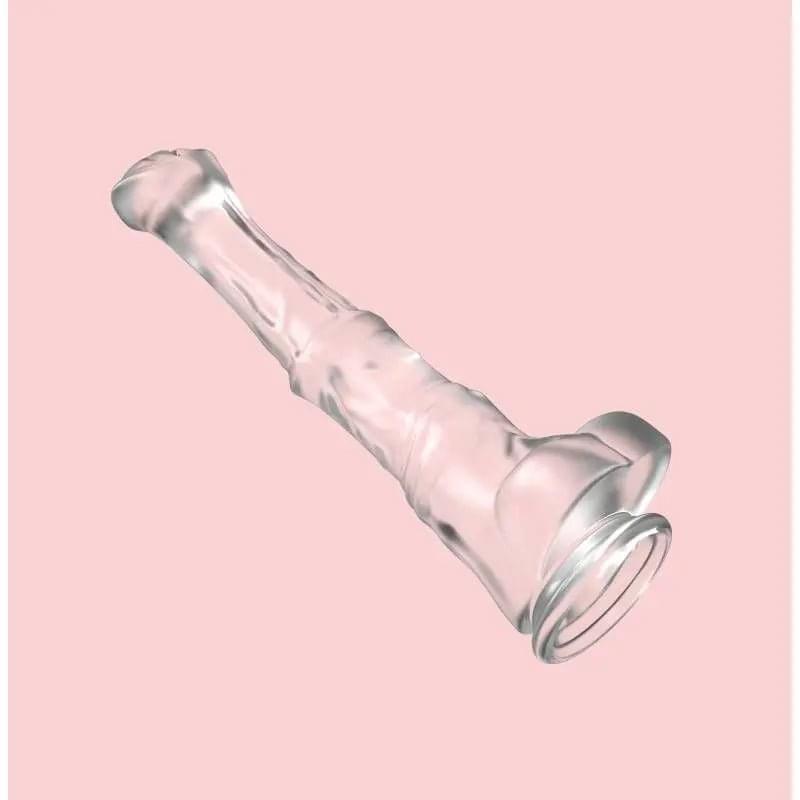 Duke Horse Dong w Balls Clear XXL S-Hande Discreet Intimate Essentials.