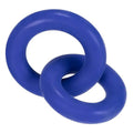 DUO Linked Cock/Ball Rings by Hunkyjunk Cobalt Hunkyjunk Discreet Intimate Essentials.