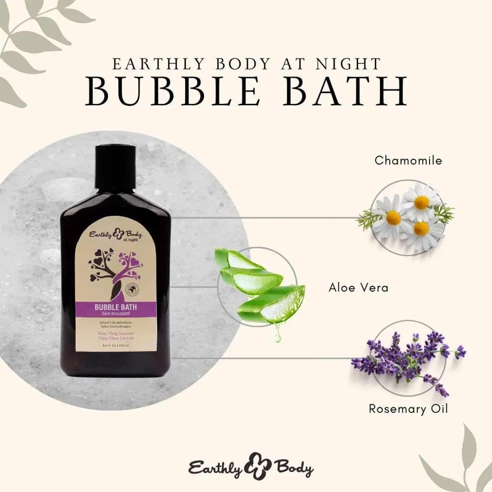 EB Aphrodisiac Bubble Bath YLANG YLANG LAVENDER - 250 ml - Ylang Ylang Lavender Scented Bubble Bath  - 250 ml Bottle Earthly Body Discreet Intimate Essentials.
