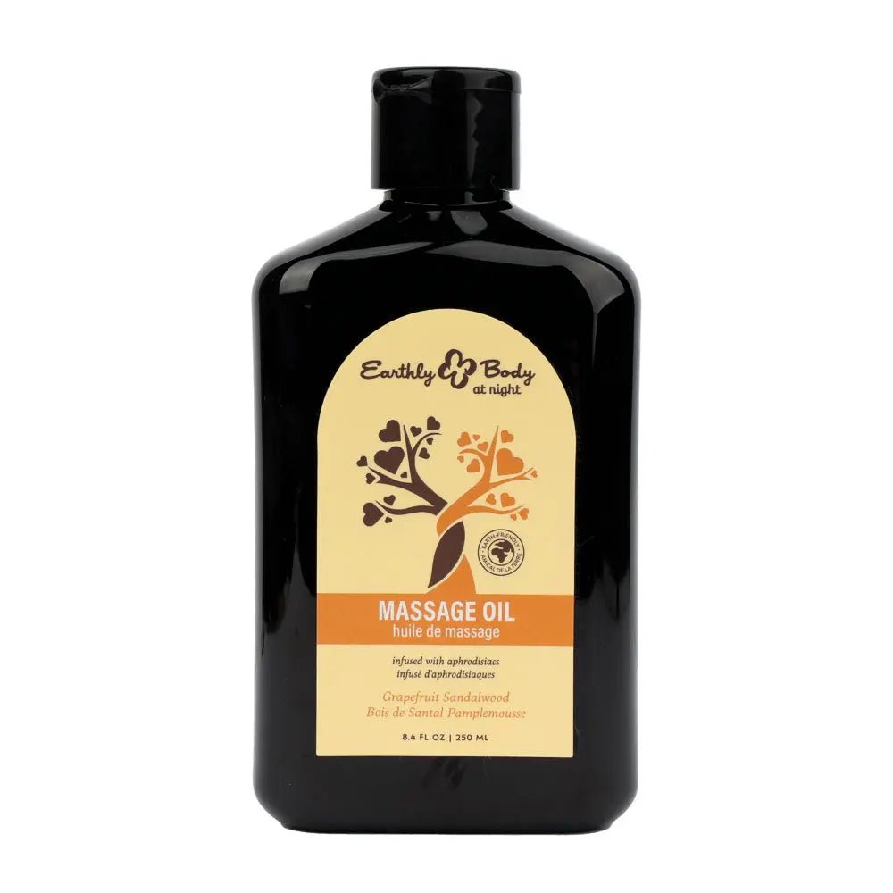 Shop affordable quality EB Aphrodisiac Massage Oil GRAPEFRUIT SANDALWOOD - 250 ml - Grapefruit Sandalwood Scented Massage Oil - 250 ml Bottle - Discreet Intimate Essentials - LOTIONS & LUBES - Earthly Body