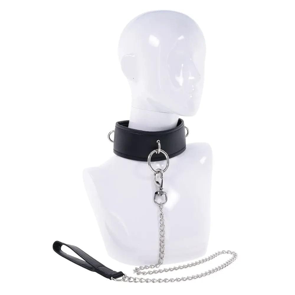 EDGE Collar & Leash -  Neck Restraint with Heavy Duty Metal Leash Sportsheets Discreet Intimate Essentials.