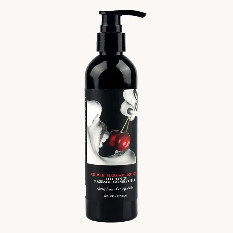 Edible Massage Lotion - Cherry - Cherry Flavoured Massage Lotion - 237 ml Earthly Body Discreet Intimate Essentials.