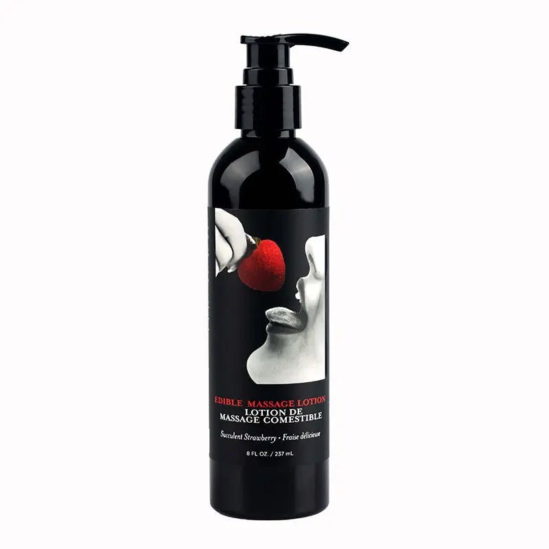 Shop affordable quality Edible Massage Lotion - Strawberry - Strawberry Flavoured Massage Lotion - 237 ml - Discreet Intimate Essentials - LOTIONS & LUBES - Earthly Body
