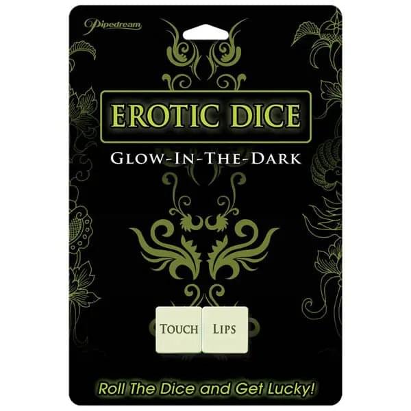 Erotic Dice - Glow in the Dark Couple's Dice Game Pipedream Discreet Intimate Essentials.