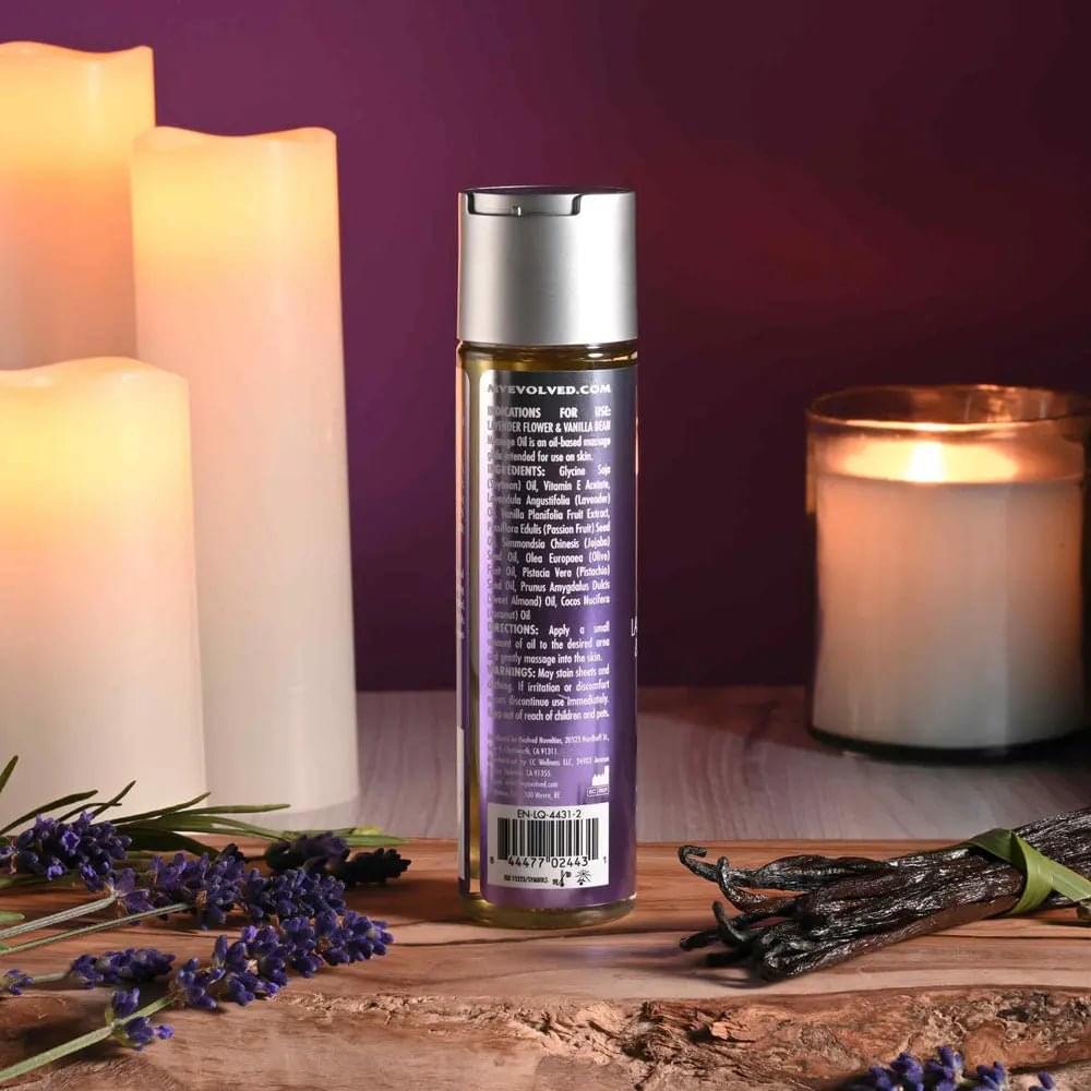 Evolved ANOINT PERFUMERY - Lavender Flower & Vanilla Bean - Lavender Flower & Vanilla Bean Massage Oil - 120 ml Bottle Evolved Discreet Intimate Essentials.
