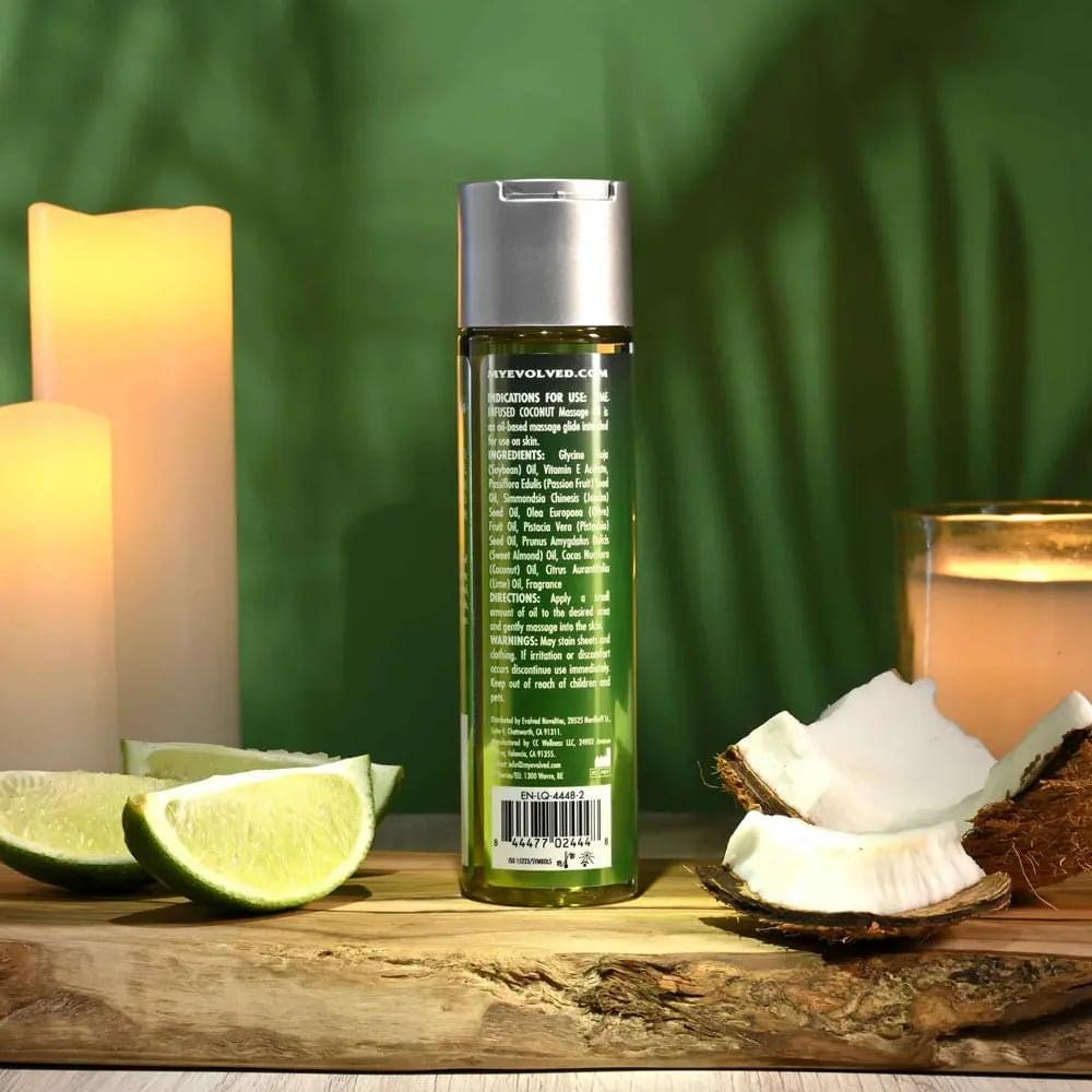 Evolved ANOINT PERFUMERY - Lime Infused Coconut - Lime Infused Coconut Massage Oil - 120 ml Bottle Evolved Discreet Intimate Essentials.