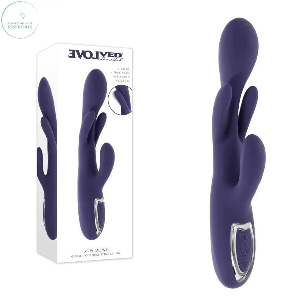 Evolved BOW DOWN -  USB Rechargeable Rabbit Vibrator Evolved Discreet Intimate Essentials.