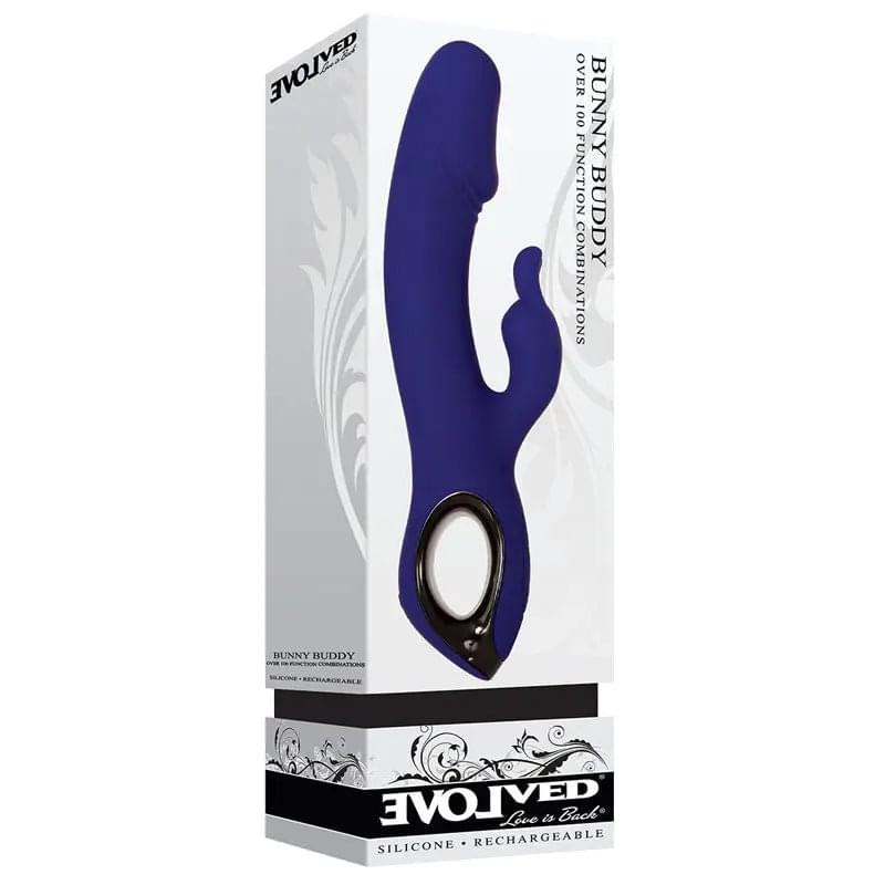 Evolved Bunny Buddy -  22.2 cm USB Rechargeable Rabbit Vibrator Evolved Discreet Intimate Essentials.