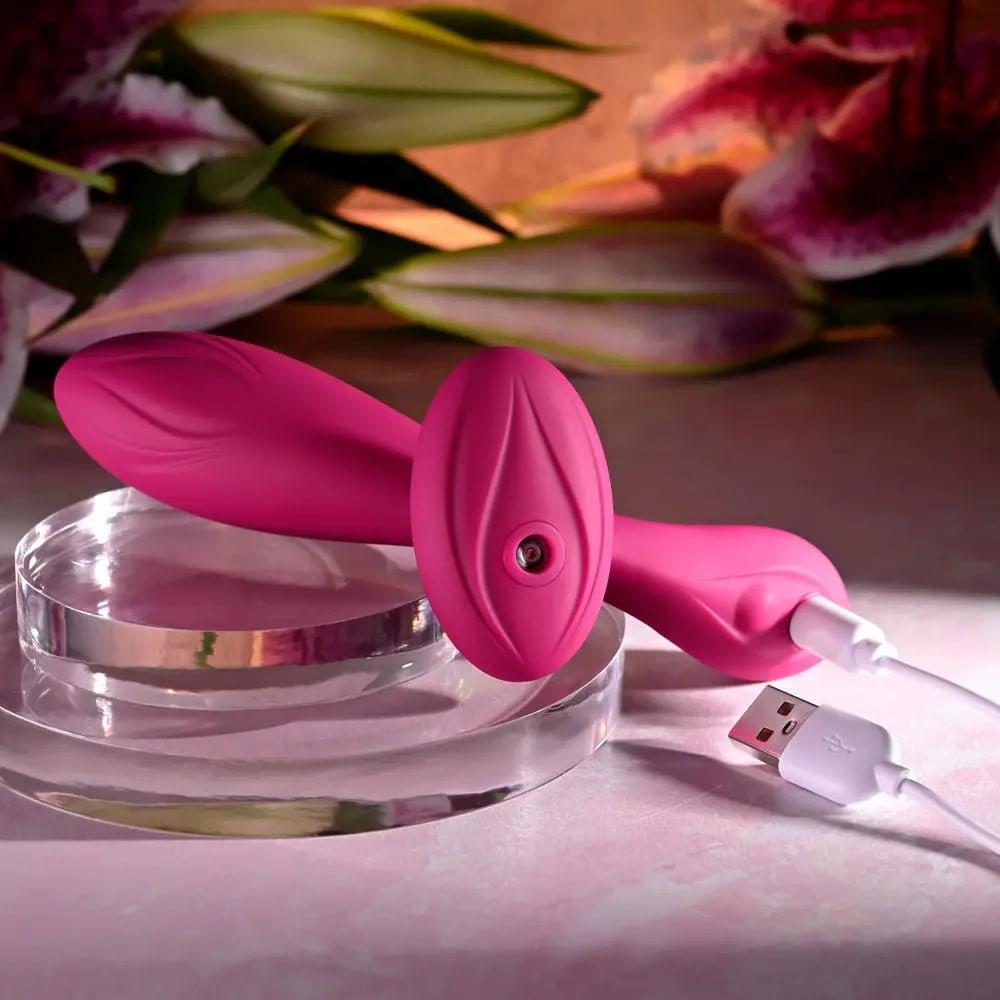 Evolved CHERRY POSE -  16.1 cm USB Rechargeable Flexible & Posable Vibrator with Remote Evolved Discreet Intimate Essentials.