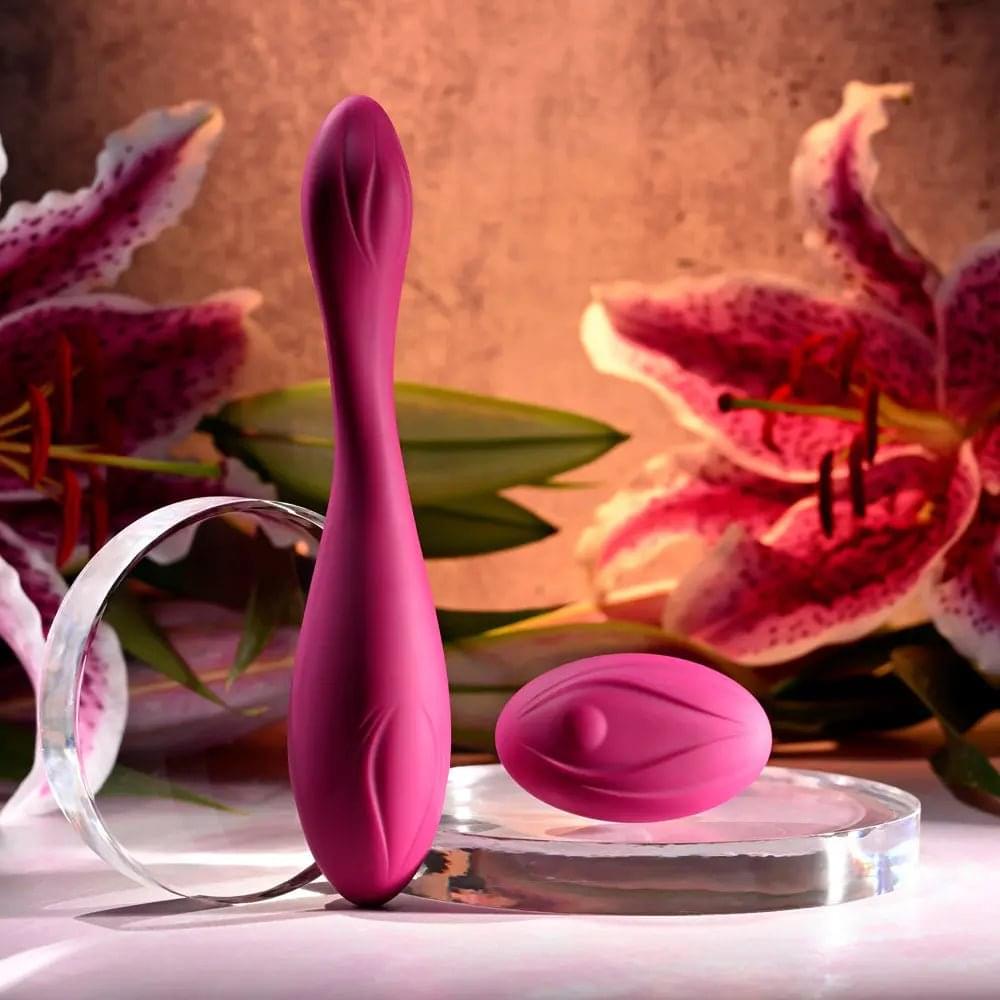 Evolved CHERRY POSE -  16.1 cm USB Rechargeable Flexible & Posable Vibrator with Remote Evolved Discreet Intimate Essentials.