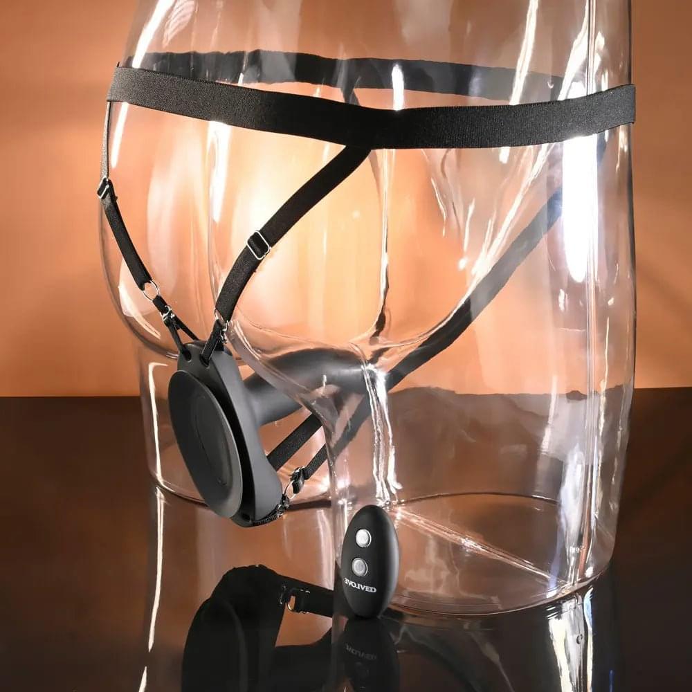 Evolved COME CLOSER -  USB Rechargeable Vibrating Strap-On with Remote Evolved Discreet Intimate Essentials.