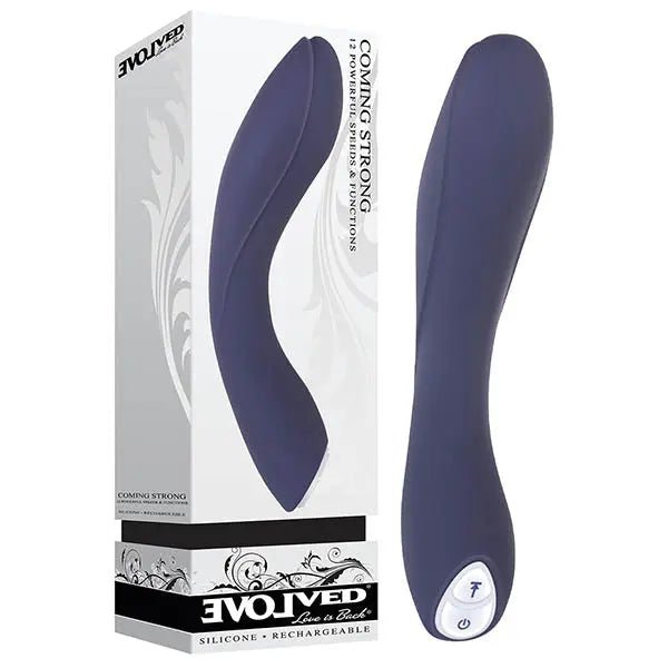 Shop affordable quality Evolved Coming Strong - Navy 119 cm (7.5'') USB Rechargeable Vibrator - Discreet Intimate Essentials - VIBRATORS - Evolved