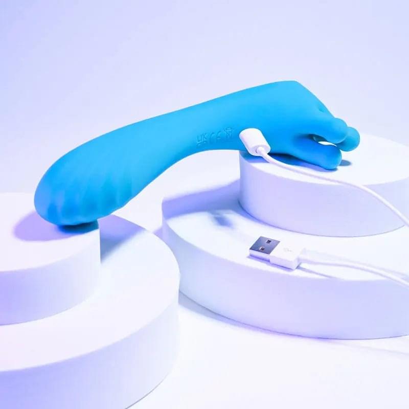 Evolved HEADS OR TAILS - Blue 19.3 cm USB Rechargeable Dual Ended Massager Evolved Discreet Intimate Essentials.