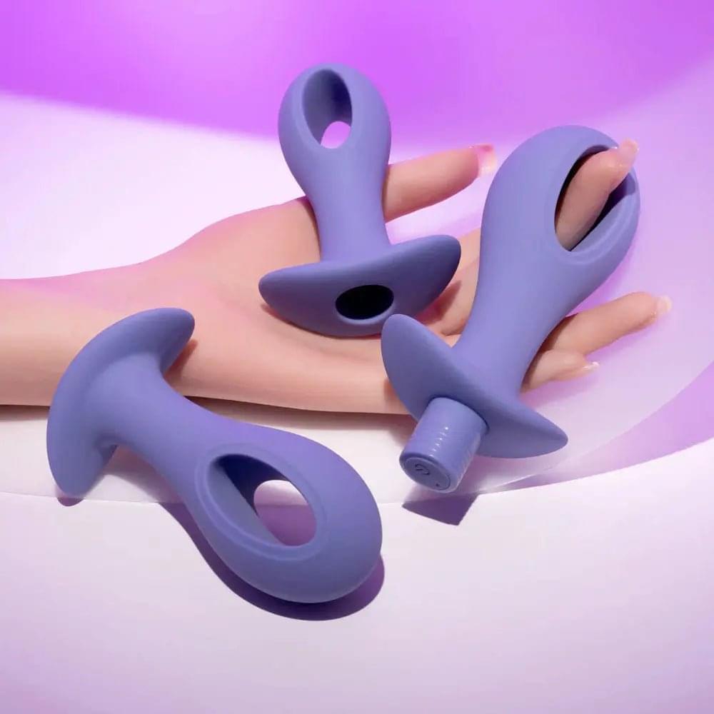 Evolved HOLE PUNCH PLUG SET -  Butt Plugs with Interchangeable Bullet - Set of 3 Sizes Evolved Discreet Intimate Essentials.