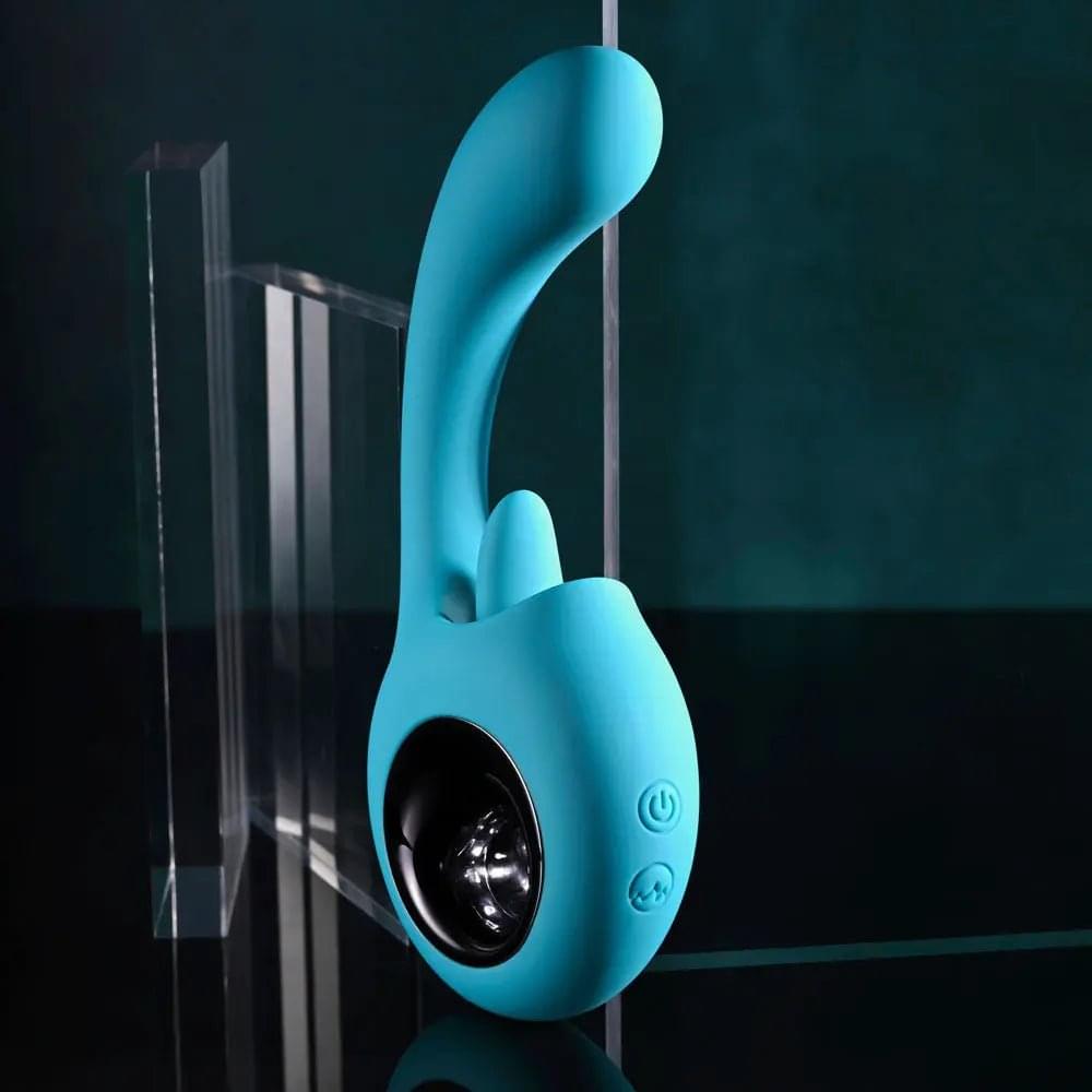 Evolved HOW MANY LICKS -  17.8 cm USB Rechargeable Vibrator with Flicking Stimulator Evolved Discreet Intimate Essentials.