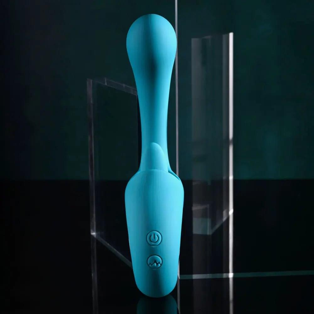 Evolved HOW MANY LICKS -  17.8 cm USB Rechargeable Vibrator with Flicking Stimulator Evolved Discreet Intimate Essentials.