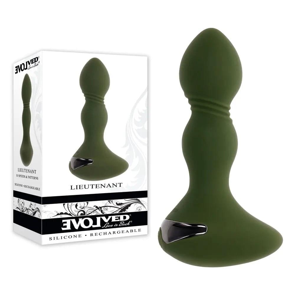 Evolved LIEUTENANT -  12.2 cm USB Rechargeable Vibrating Butt Plug Evolved Discreet Intimate Essentials.