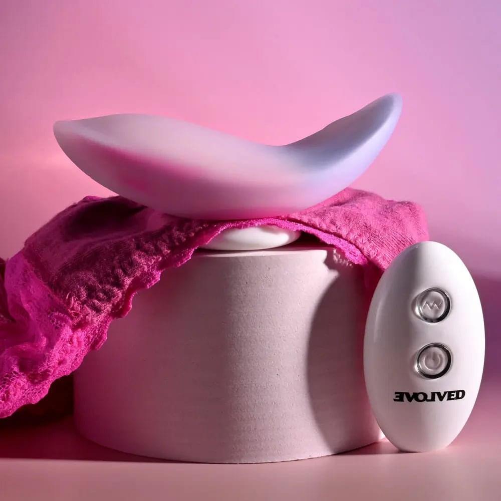 Evolved PARADISE PANTY - Pink/Purple USB Rechargeable Panty Vibrator with Remote Control Evolved Discreet Intimate Essentials.