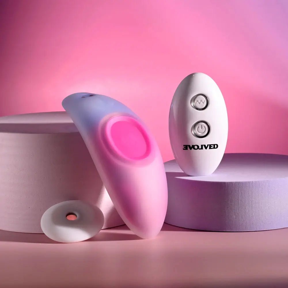 Shop affordable quality Evolved PARADISE PANTY - Pink/Purple USB Rechargeable Panty Vibrator with Remote Control - Discreet Intimate Essentials - STIMULATORS - Evolved