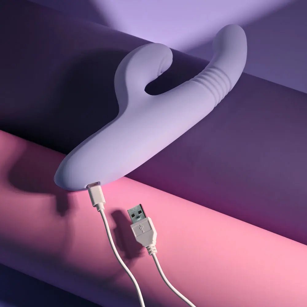 Shop affordable quality Evolved PEP TALK - 23.3 cm USB Rechargeable Thrusting Vibrator with Tapping Clitoral Stimulator - Discreet Intimate Essentials - VIBRATORS - Evolved