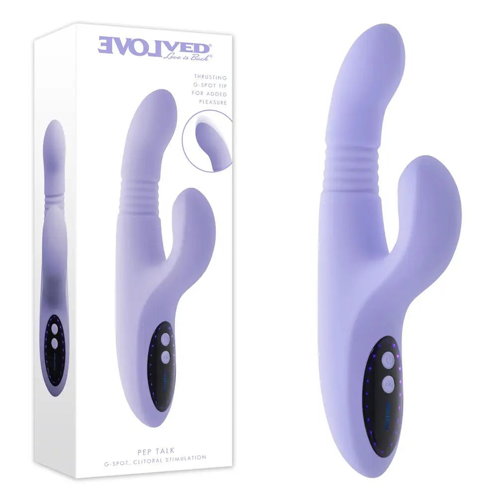 Shop affordable quality Evolved PEP TALK - 23.3 cm USB Rechargeable Thrusting Vibrator with Tapping Clitoral Stimulator - Discreet Intimate Essentials - VIBRATORS - Evolved