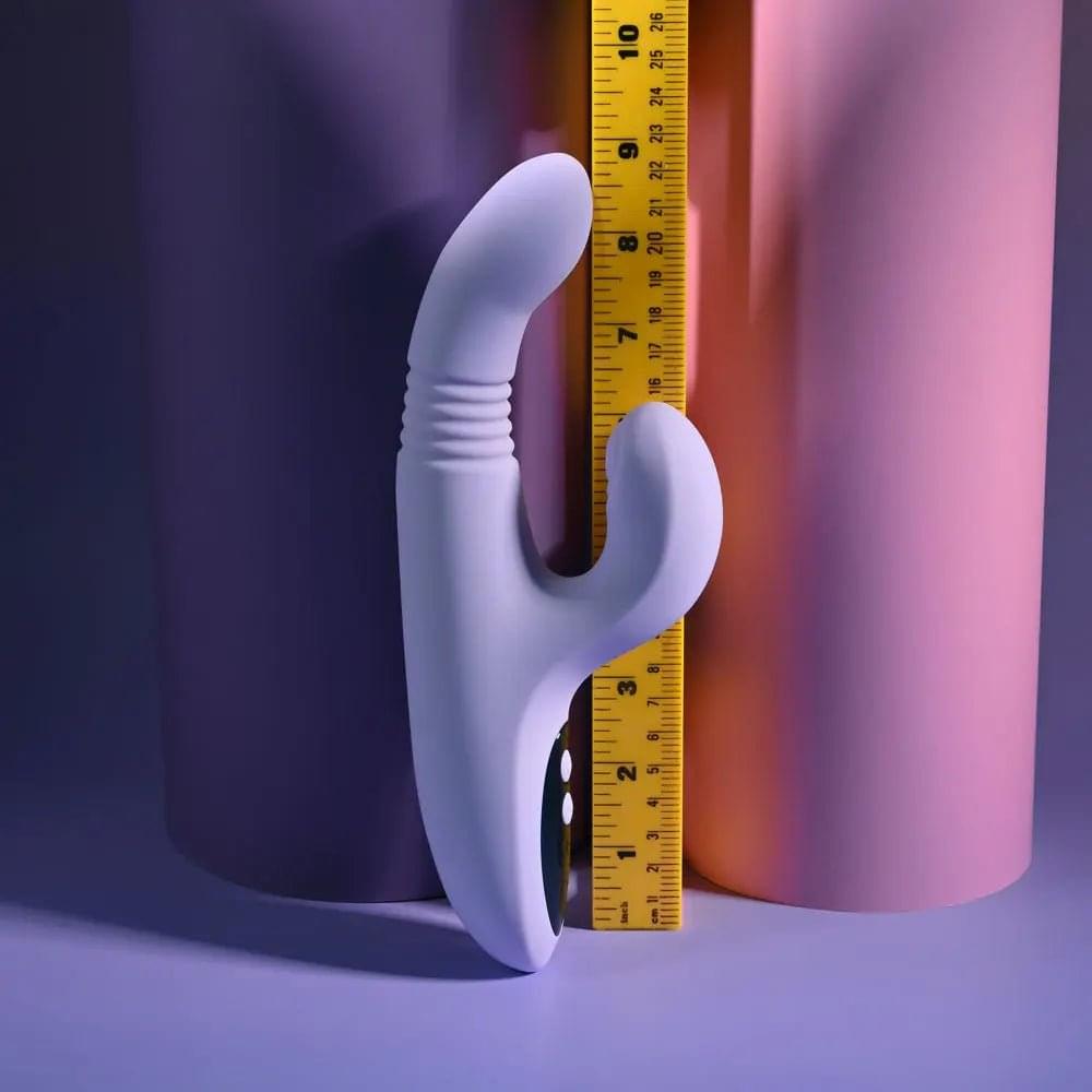 Evolved PEP TALK -  23.3 cm USB Rechargeable Thrusting Vibrator with Tapping Clitoral Stimulator Evolved Discreet Intimate Essentials.