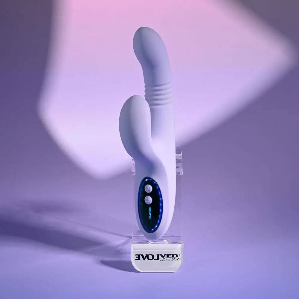 Shop affordable quality Evolved PEP TALK - 23.3 cm USB Rechargeable Thrusting Vibrator with Tapping Clitoral Stimulator - Discreet Intimate Essentials - VIBRATORS - Evolved