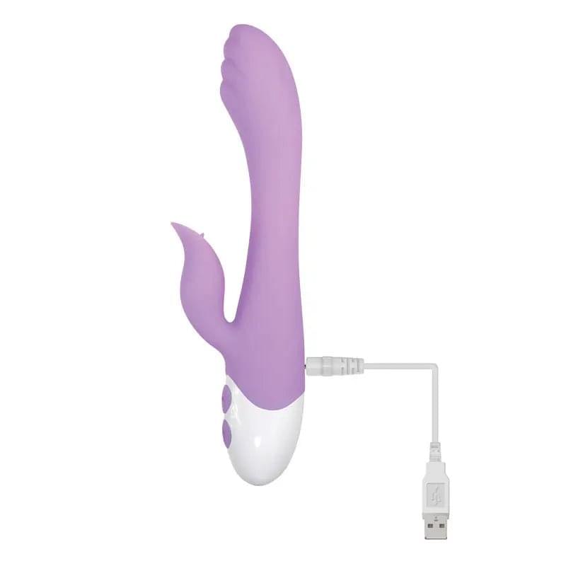 Evolved PLEASING PETAL - Lilac 19.7 cm USB Rechargeable Rabbit Vibrator Evolved Discreet Intimate Essentials.