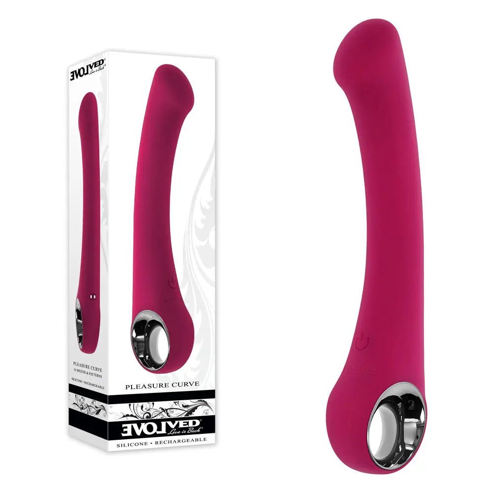 Shop affordable quality Evolved PLEASURE CURVE - 19 cm USB Rechargeable Vibrator - Discreet Intimate Essentials - VIBRATORS - Evolved